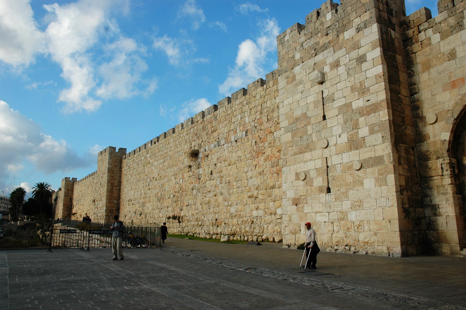 החומה המערבית מצפון למצודה
