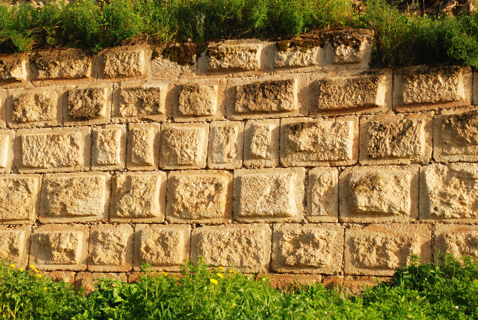 מיצד עתרת - מבצר צלבני על שפת הירדן - אבני החומה המסותתות