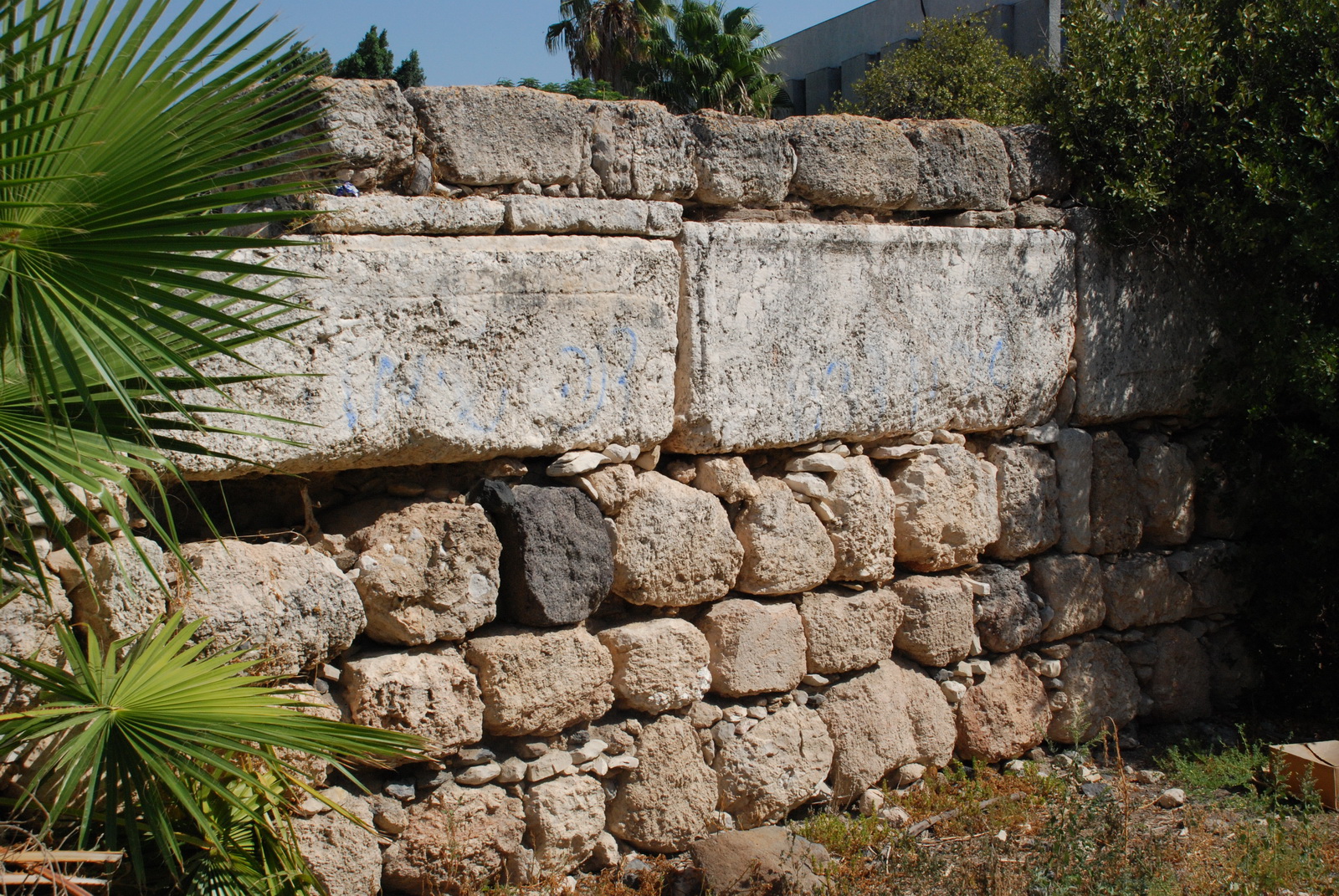 אל-פול - אחד הקירות ובו משולבים הסרקופגים