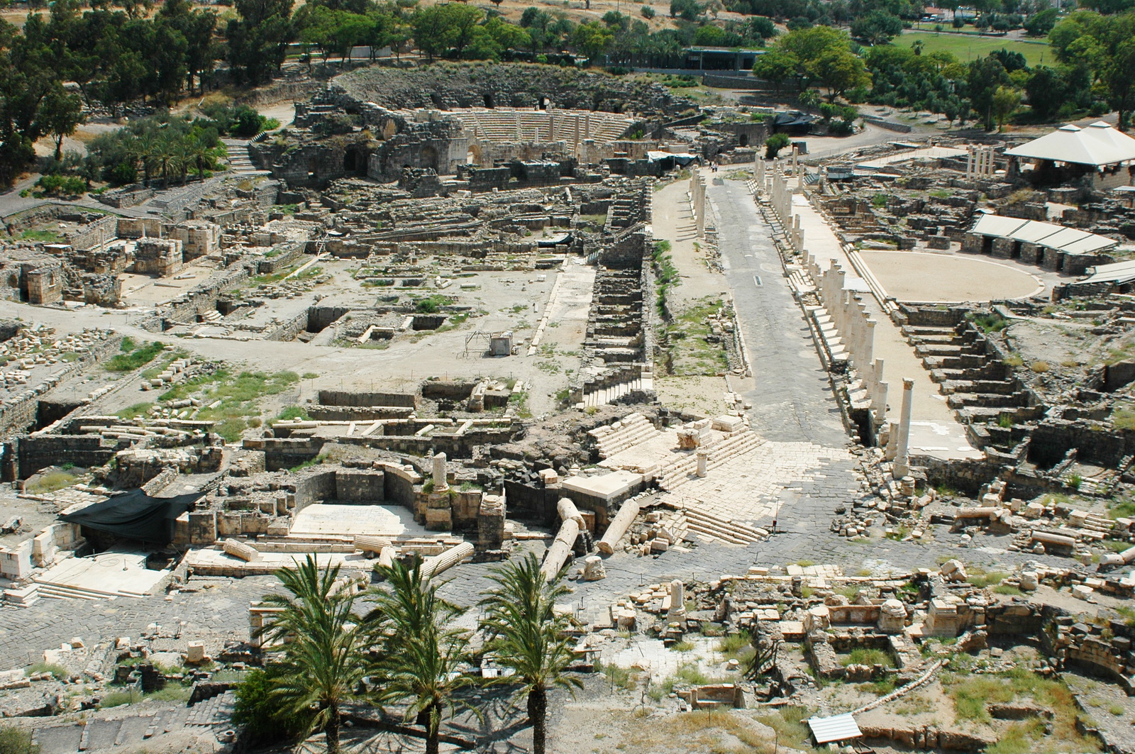 בית שאן העתיקה - העיר מהתקופה הביזאנטית במבט מן התל