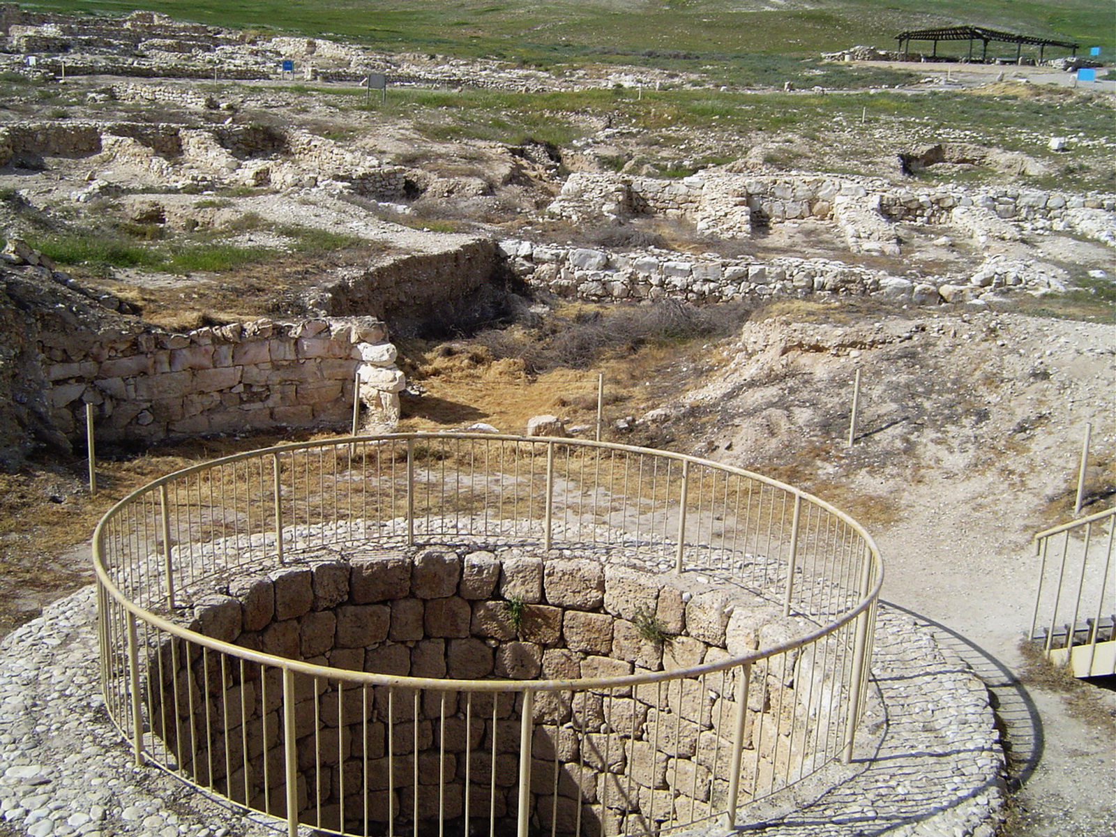 תל ערד - העיר הכנענית  - שרידי העיר ובאר